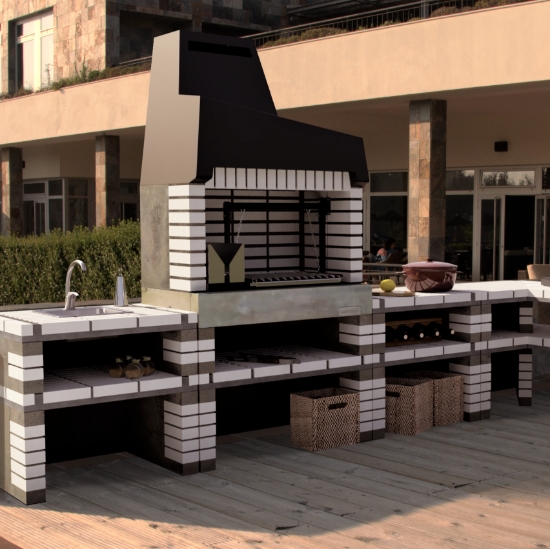 Imagine Gratar modular pe lemne si carbuni, California Plus XL, Movelar