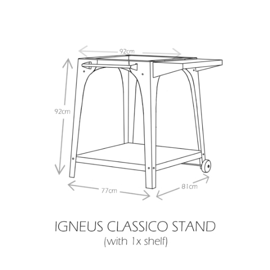 Imagine Standuri pentru cuptoare Pizza Igneus cu 2 laterale incluse-Classico