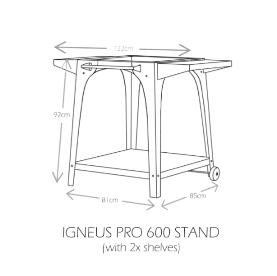 Imagine Standuri pentru cuptoare Pizza Igneus cu 2 laterale incluse-Classico