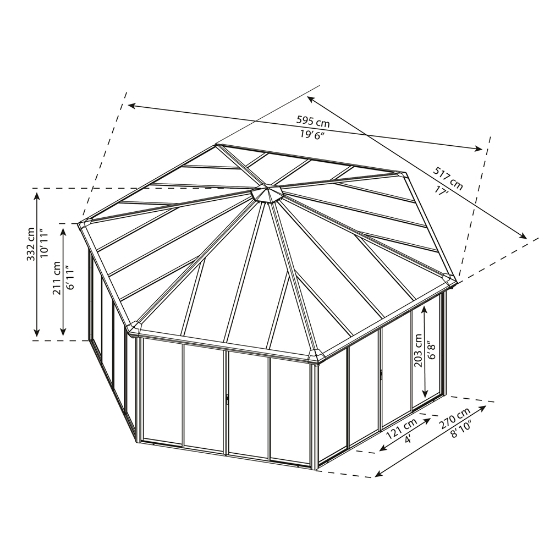 Imagine Foisor gradina inchis Garda 5.2X6  - Canopia
