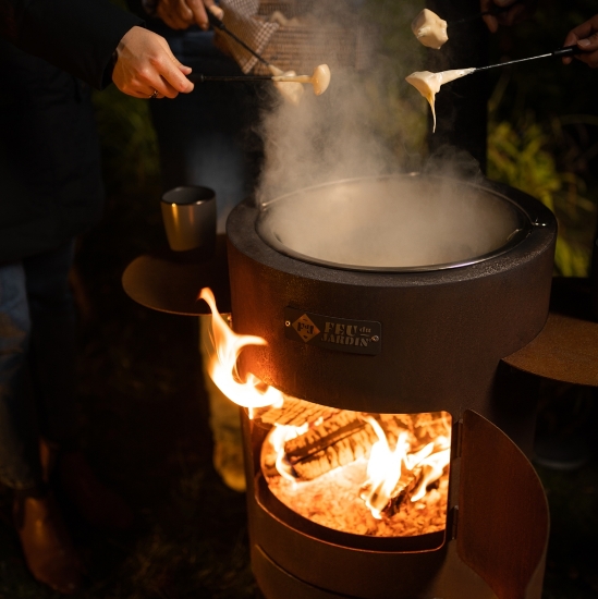 Imagine Soba de gradina cu gratar Deluxe rust, Feu du Jardin