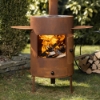 Imagine Soba de gradina cu gratar Deluxe rust, Feu du Jardin