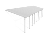Imagine Copertina terasa Feria 3X13.40 aluminiu alb transparent - Canopia