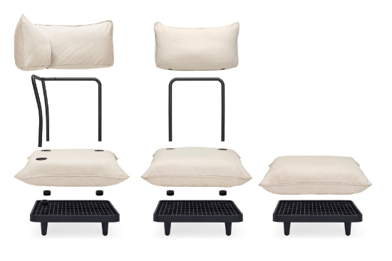 Imagine Fotoliu modular cu spatar Paletti Sahara, Fatboy