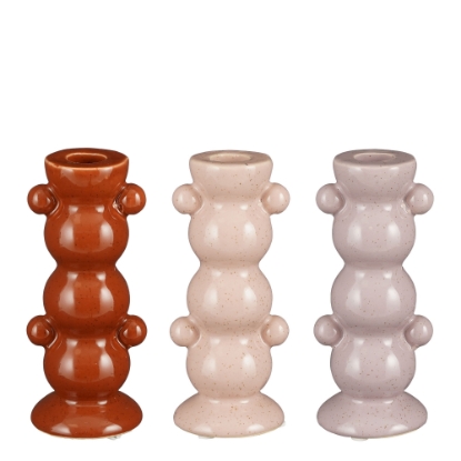 Imagine SET 3 SUPORTI LUMANARI LILAC-PINK-ORANGE