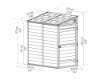 Imagine Canopia Pent Casuta de gradina 4 X 6 m Grey