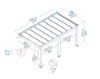 Imagine CANOPIA | Helsinki Pergola terasa din Cedru cu Acoperiș Dur 3X4.7m