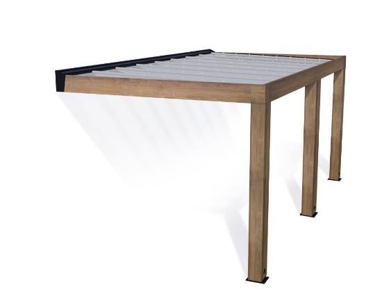 Imagine CANOPIA | Helsinki Pergola terasa din Cedru cu Acoperiș Dur 3X4.7m