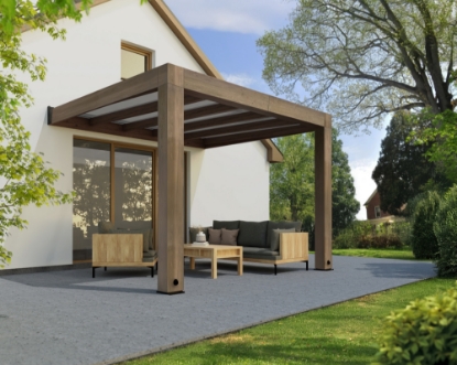 Imagine CANOPIA | Helsinki pergola terasa din lemn de cedru 3x3,4 m