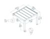 Imagine CANOPIA | Helsinki pergola terasa din lemn de cedru 3x3,4 m