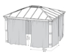 Imagine Set de draperii Canopia pentru Gazebo de grădină Dallas 4.3X4.3 m - 4 buc