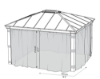Imagine Set plase Canopia pentru Gazebo de grădină Dallas 4.3x4.3m - 4 buc