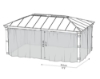 Imagine Set plasă Canopia pentru Dallas 4.3x6.1m Gazebo de Grădină - 4 buc.