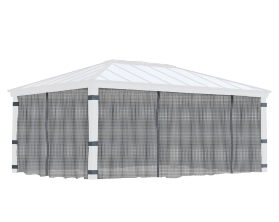 Imagine Set plasă Canopia pentru Dallas 4.3x6.1m Gazebo de Grădină - 4 buc.
