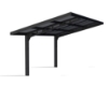 Imagine Set de adăpost pentru mașină Canopia Sydney 3x6m - Structură din aluminiu negru, panouri din policarbonat solar gri ondulat