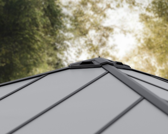 Imagine Canopia Colorado Carport auto - Gri închis / Gri opac 4.3X4.3m din Aluminiu