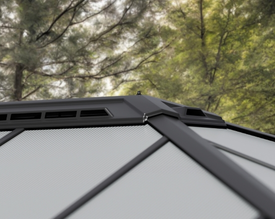 Imagine 'Canopia Colorado 6.1X4.3m Carport auto din aluminiu - Gri închis / Gri opac'