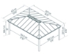 Imagine 'Canopia Colorado 6.1X4.3m Carport auto din aluminiu - Gri închis / Gri opac'