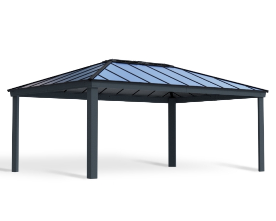 Imagine 'Canopia Colorado 6.1X4.3m Carport auto din aluminiu - Gri închis / Gri opac'