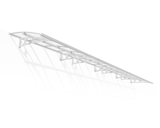 Imagine Copertina usa Canopia Bordeaux - Structură albă și panouri transparente