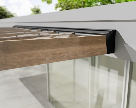 Imagine CANOPIA | Helsinki Pergola terasă 6.6X3 Hardtop Cadru din lemn de cedru