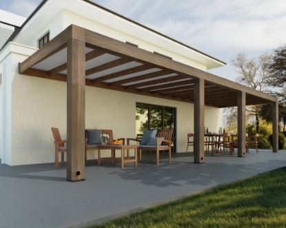 Imagine CANOPIA | Helsinki 3X10 Pergola terasă cu acoperiș dur din lemn de cedru