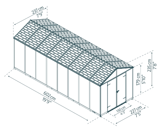 Imagine Canopia Rubicon 8 x 20m Ultra Durabilă Căsuță de Grădină