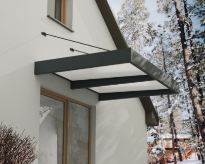 Imagine Canopia Sophia XL - Copertina usa - Structură Gri & Panouri Opal Albe 1.9 X 0.17 m