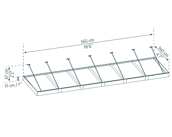Imagine Canopia Sophia XL  5.7 x 0.17m Copertina usa - Structură gri și panouri opal albe