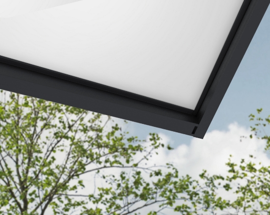 Imagine Canopia Sophia XL 7.5 X 0.17m Copertina usa - Structură Gri & Panouri Opal Alb