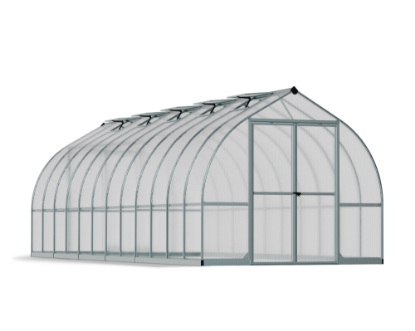 Imagine Canopia - Bella Seră Policarbonat 8 x 24 m Structură Argintie & Panouri Duble