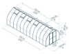 Imagine Canopia - Bella Seră Policarbonat 8 x 24 m Structură Argintie & Panouri Duble