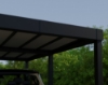 Imagine CANOPIA | OSLO 20x20 / 6x6m Dublu Carport auto - Structură din aluminiu negru / Panouri din policarbonat gri opac