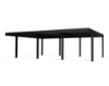 Imagine CANOPIA | OSLO 20x30 / 6x9m CARPORT AUTO DUBLU - Structură din aluminiu negru / Panouri din policarbonat opac gri