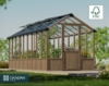 Imagine Canopia Natura 8x22m Seră din lemn de cedru / Policarbonat - Structură din lemn de cedru & panouri de acoperiș Twinwall & panouri de perete clare